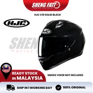 HJC C10 Black Matt Black Fullface HJC Helmet Fullface Murah KYT Bimola MHR Sirim Approved Shengfatt 