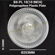10'' Plate [ 30pcs± ] BENXON PL10 -  Disposable PP Plastic Plate  10inch