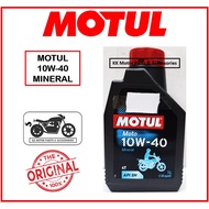 [100% ORIGINAL ] MOTUL 4T 10W-40 10W40 (1 L) MINERAL MOTORCYCLE ENGINE OIL / MINYAK HITAM MOTUL