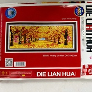 Cross-stitch painting GOLDEN MONEY TREE 78x33cm not yet embroidered 5d 88850