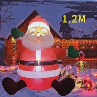 cod 1.2M Santa Claus Christmas Inflatable Toys LED Light Xmas Festival Decoration Inflatable Model T