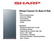 Sharp Freezer FJ-M189N Freezer Es Batu 6 Rak FJ-M189N-SS