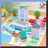 Nuwcraft DIY Papercraft Crafts City Diorama (Stadion)