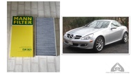 กรองห้องโดยสาร / กรองแอร์ ( ชาโคล ) Benz SLK  R171 : Cabin Charcoal Filter Mann CUK3621