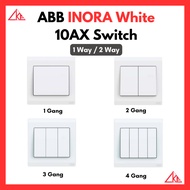 ABB INORA White - Switch 10AX【1 Gang/2 Gang/3 Gang/4 Gang】and【1 Way/2 Way】