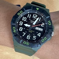 Casio Analog Army Green Resin Band Quartz MRW-210H-3A MRW210H-3 100M Mens Watch