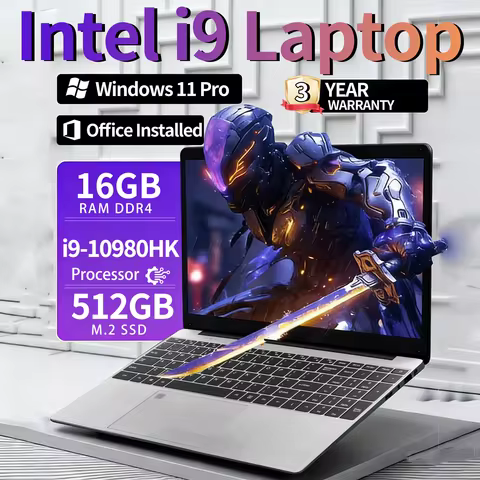 Windows 11 Pro Laptops Intel Core i9-10980hk 16GB RAM 1TB SSD 15.6" Office Gamer Study notebook Comp