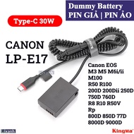 Dummy Type-C Canon LP-E17 | Fake battery virtual battery dummy battery Canon R50V R8 Rp R100 R50 M3 