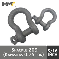 Nagasaki Shackle G209 capacity 0.75 ton size 5/16 inch