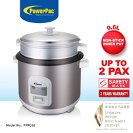 PowerPac Rice Cooker 0.6L with Steamer  (PPRC62)