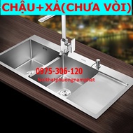 CHẬU ĐÚC Chậu Rửa Chén Bát INOX SUS 304 N1 10048 NA.GRAND và Bộ Xả Chậu thoát nước bồn rửa chén inox