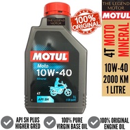 Motul Moto 10W40 10W 40 Mineral 4T Engine Oil Motorcycle Lubricant Minyak Hitam Enjin Motosikal Motorcycle