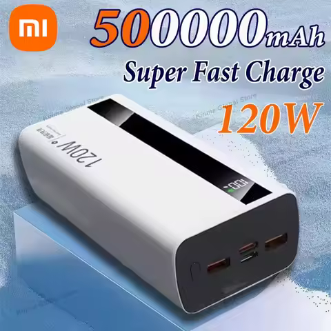 Xiaomi 500000mAh High Capacity PowerBank 120W Super Fast Charging Portable External Battery Powerban