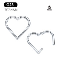Today New Products/Ready Stock New Style G23 Titanium Alloy Heart-Shaped Nose Ring European American
