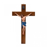 Catholic Hanging Cross Teak Wood Color 40cm Corpus Cross Wooden Hanging Cross Catholic Cross Large C