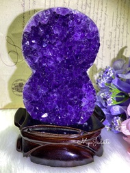 💎寶石級烏拉圭紫晶8字簇紫水晶擺件招財