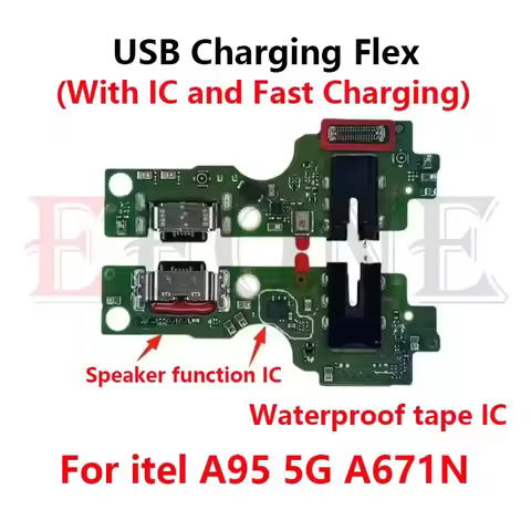 For Infinix itel A95 A70 A60 A60S A50 5G A671N A662 A662L A662Lm USB Charging Port Dock Charger Conn