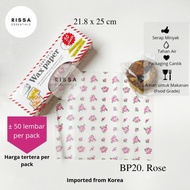 [[New Collection] [21.8x25 cm & 38x28 cm] BAKING PAPER KOREAN MOTIF ANTI GREASE WAX PAPER - 21.8x25 