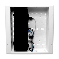 DataComm Electronics 45-8011-1P Multi-Functional Recessed Media Box with Integrated Duplex Power Rec