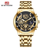 Jam Tangan Tourbillon Kerangka Mekanik Stainless Steel / Jam Tangan Pria Analog Anti Air Ada Kalende