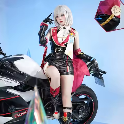 Topaz Cosplay Costume Honkai Star Rail Dress Headwear Wig Full Set Outfits Carnival Party Xmas Gifts