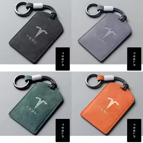 PU Car Key Card Bag Holder Key Protection Cover for Tesla Model 3 Y Model S X Roadster P75D P85D P90