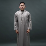 RELIGION - Aryan Thobe Muslim Men's Long Sleeve Robe - Grey