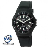 Q&amp;Q VP58J006Y By Citizen Black Resin Black Dial Analog Sport Men s Watch