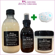 Complete set of Davines OI / ALL ONE MILK multi-purpose shampoo and conditioner and hair care spray 
