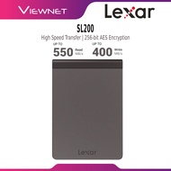 LEXAR SL200 PORTABLE SSD USB3.1 UP TO 550MB/S READ - UP TO 400MB/S WRITE | 256-BIT AES ANCRYPTION | 