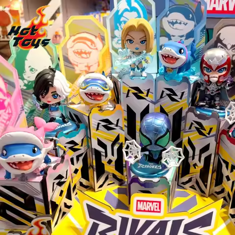 New Genuine Hot Toys Rivals Blind Box Cosbi Collection Mini Figures Spider Man Magneto Jeff The Land