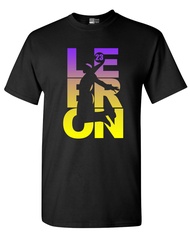 L23 23 LA Basketball Sports Fan Wear DT Adult T-Shirt Tee