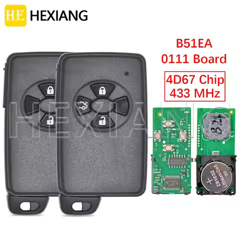 HE 2/3 Button B51EA 4D67 433ASK Car Remote Control Key 89904-52071 For Toyota Yaris Corolla Auris Ra