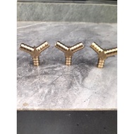 Brass branch Y/T hose connection Y/T