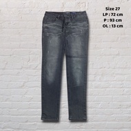 Size 27 Longpants Jeans Frj Grey Washed Ivory Skinny Second Preloved CJ168A