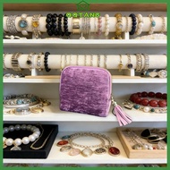 QQ* Luxury Jewelry Organizer Chenilles Fabric Multi Layer Designs Storage Container