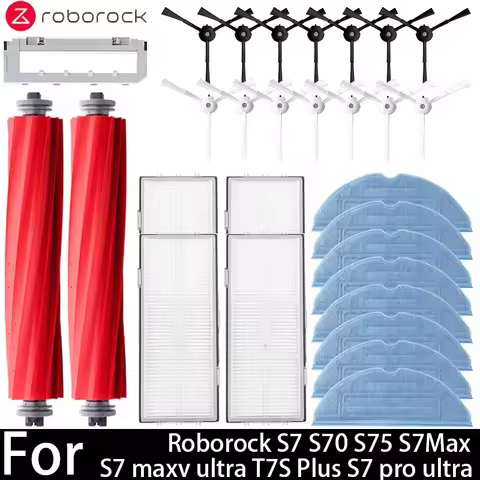 Roborock S7 S70 S7Max T7S T7S Plus Main Brush Hepa Filter Mop Pad Spare Parts Vacuum Cleaner Accesso