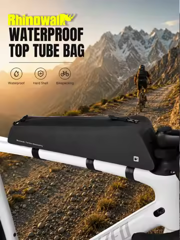 Rhinowalk Bike Top Tube Bag 1.6L Waterproof Bikepacking Frame Storage Bag MTB Gravel Road Bicycle Ph