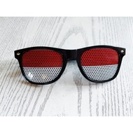 MERAH INDONESIAN Flag Glasses Red and White Flag Glasses / Football Supporter Glasses Football Glass