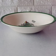 ♂HOT AMAZE♀ Classic Green Edge Series Christmas Set Size Plate Square Plate Size Bowl Fish Dish Coff