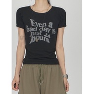 Codibook|Korea Korea EEZEE English Word Casual Slim-Fit Short-Sleeved Top TS040 T-Shirt Women's Clot