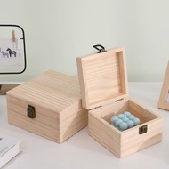 AT/🏮Pine Jewelry Storage Wooden Box Hand Gift Wooden Box Moon Cake Universal Packaging Wooden Box Wedding Gift Box Valen