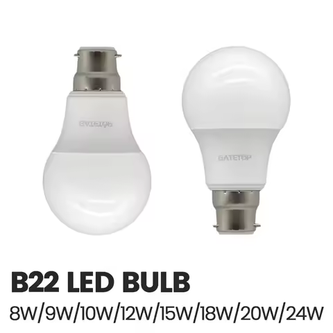 2Pack AC 220V 110V No Flicker LED Bulb Lamp B22 3W 8W 9W 12W 18W 24W CRI80+ Warm Lighting for Home D