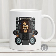 Skibidi Toilet Geeky Jesus Picture Glass Mug