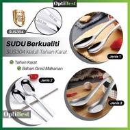 OPTIBEST Sudu Stainless Steel set sudu garfu sudu tebal sudu besar sudu gula sudu makan sudu sup sud