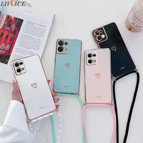 Crossbody Lanyard Phone Holder Case On For Oppo Reno7 Reno8 Reno9 Reno 7 8 9 Pro Plus 8T 4G 5G 5F 2