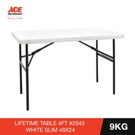 LIFETIME TABLE 4FT #2940 WHITE SLIM 48X24