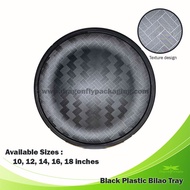 [Wholesale] Dragonfly Black Plastic Bilao Tray 30pcs per bundle, Pancit Bilao Plate, Disposable Tray