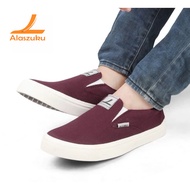 ALZ PRO 9107 Maroon Canvas Slip On Shoes