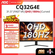 AOC CQ32G4E 31.5" Curved Gaming Monitor (31.5" FAST VA QHD / 0.5MS / 180HZ / ADAPTIVE-SYNC / HD MI +